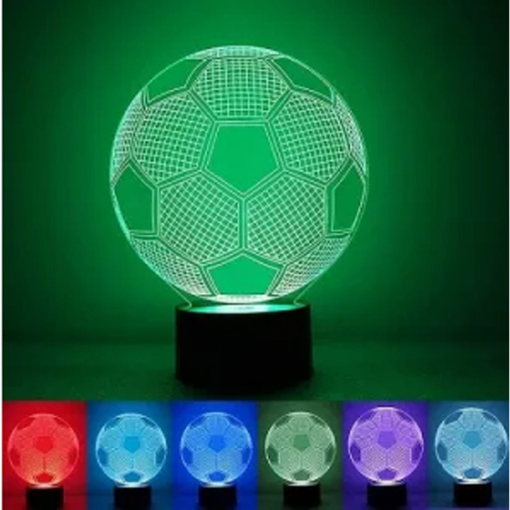 Φωτιστικό 3D Illusion Μπάλα Ποδοσφαίρου με RGB Φωτισμό