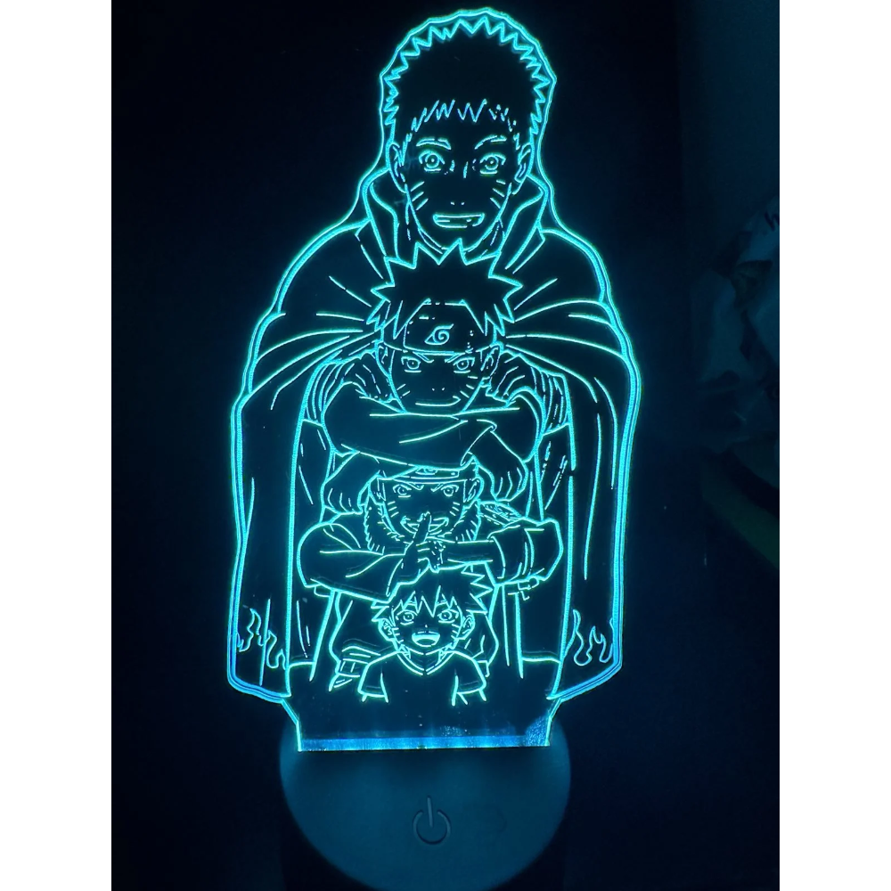 3D Φωτιστικό Naruto Uzumaki με RGB Φωτισμό 3AAA/USB